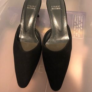 Stuart Weitztman Kitten Heel Mules